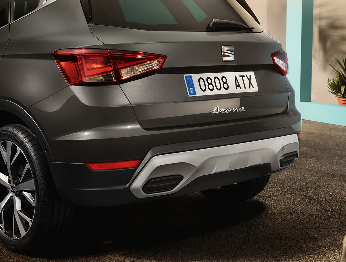 seat arona xperience rear bumper hidden exhaust pipe