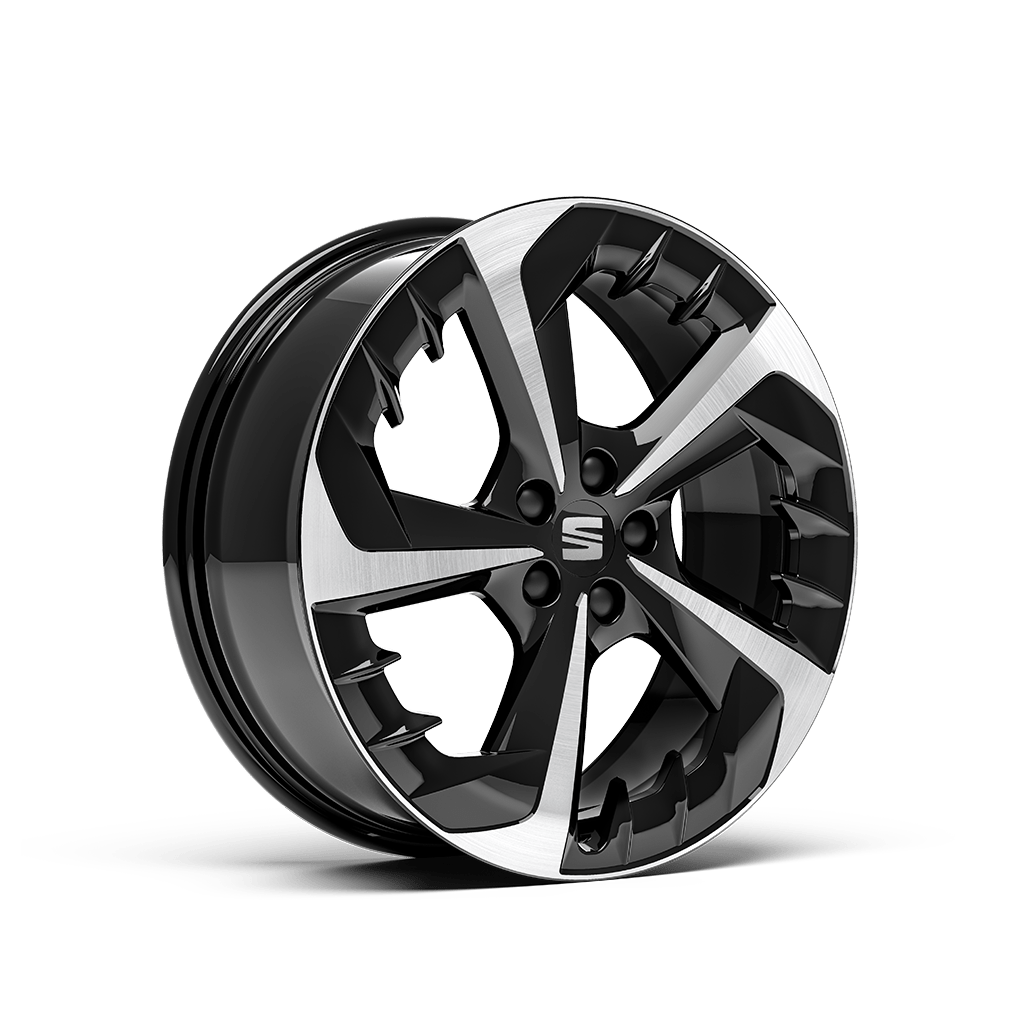 seat ibiza fr performance 18 black r machined alloy wheels
