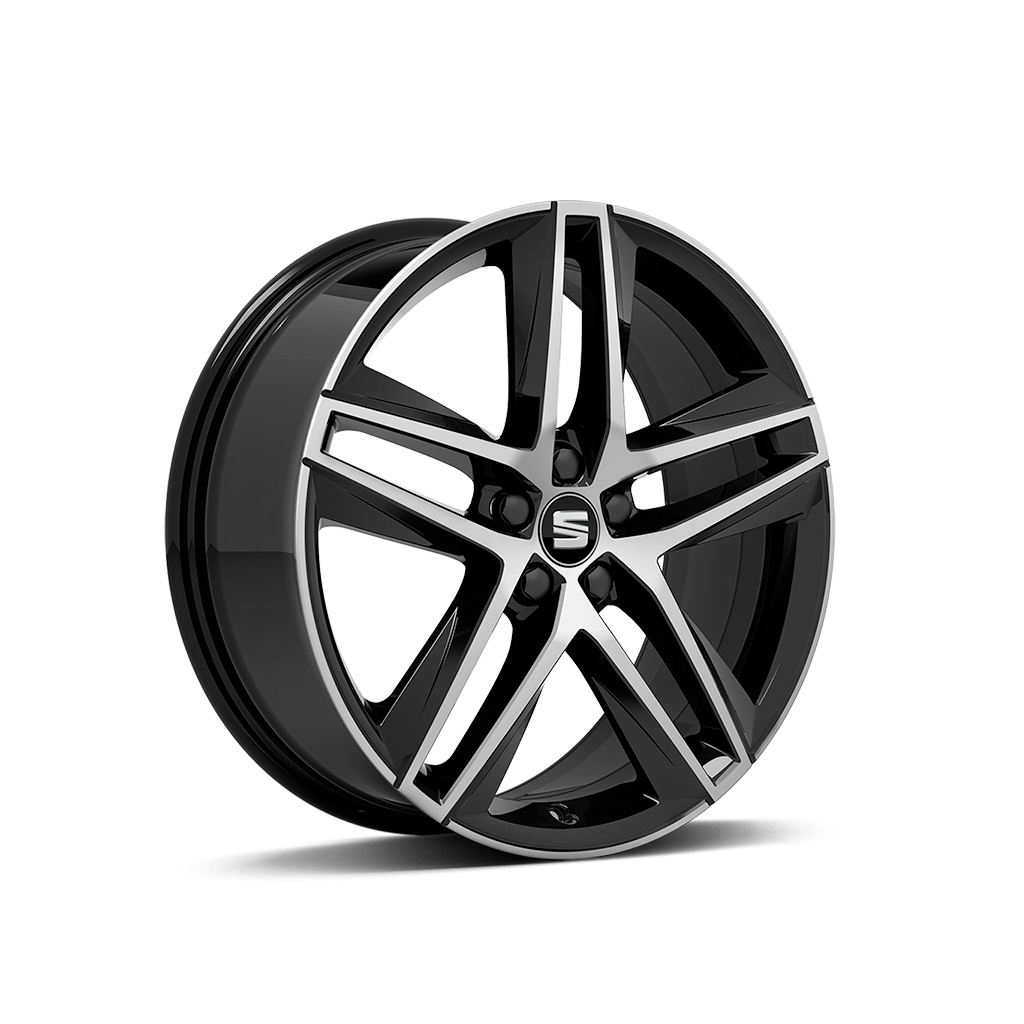 seat ibiza fr performance 18 glossy black machined alloy wheels