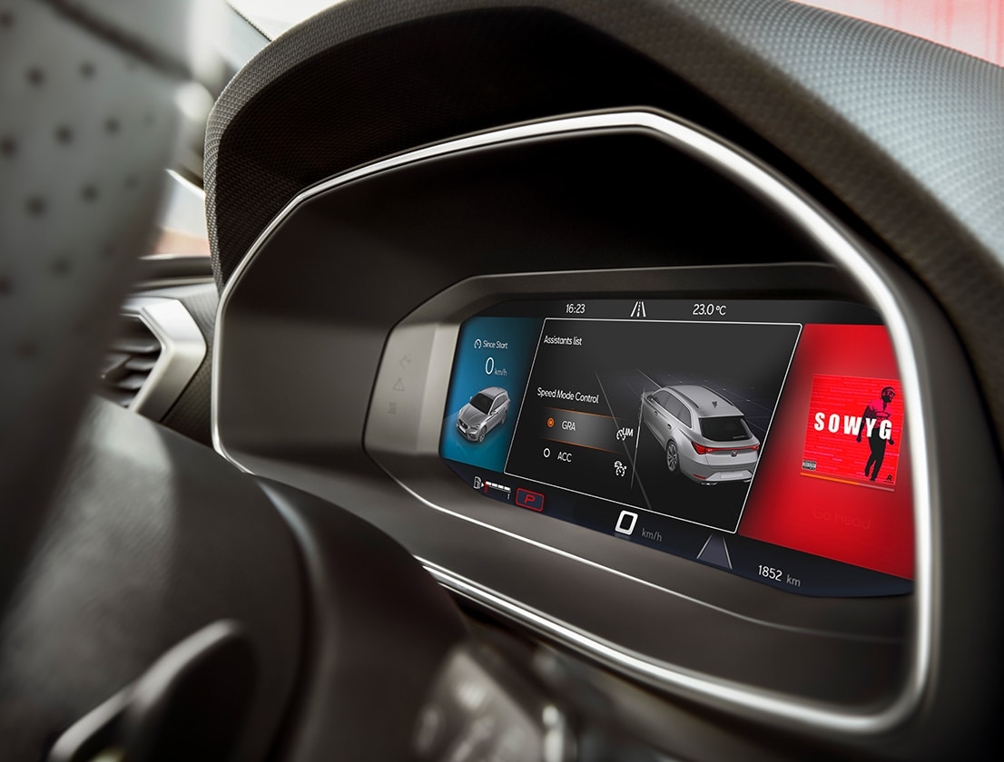 seat leon digital cockpit interior view