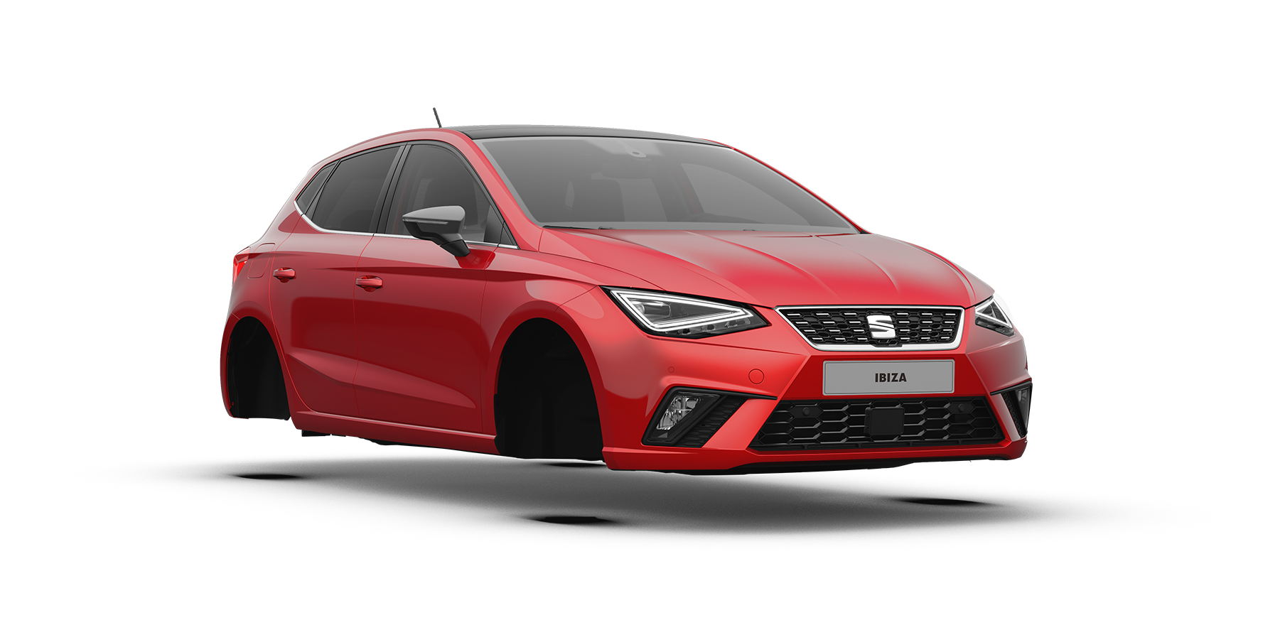 seat ibiza xc colour red desire